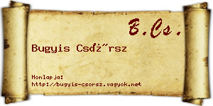 Bugyis Csörsz névjegykártya